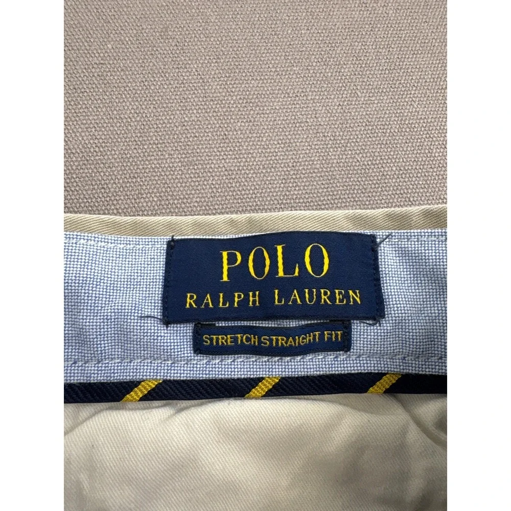 Polo Ralph Lauren Mens Stretch Straight Fit Chino Pants Tan Khaki 30/30